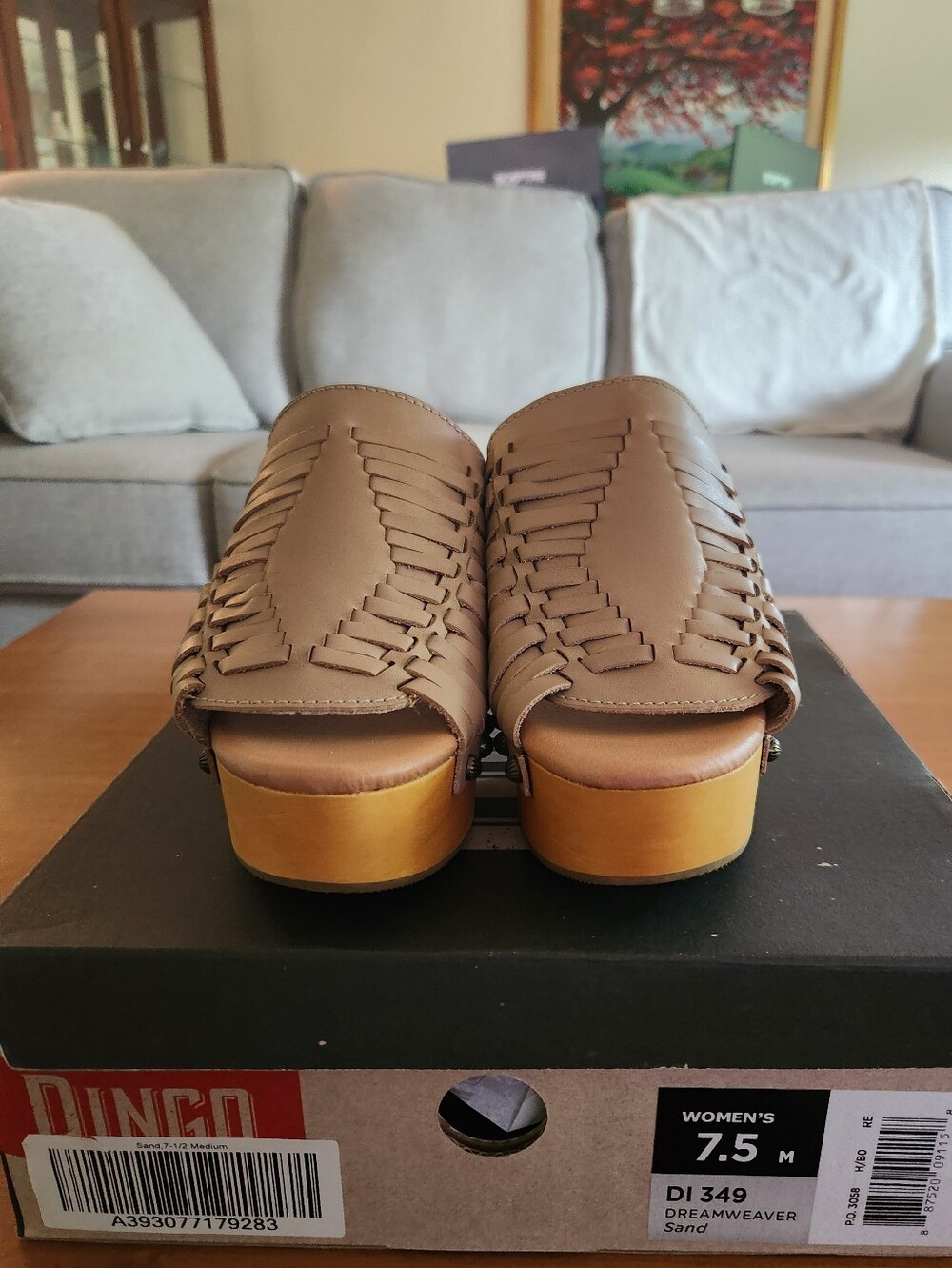 Dingo Sand Dreamweaver Woven Mule Platform Sandals